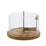 Kesper | Käsehobel mit Haube, Material: Bambus, Kunststoff, Maße: ø 22 cm x 14 cm, Farbe: Braun |...