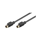 Goobay 50057 S Video Kabel vergoldete Mini DIN Stecker 4 polig S-Videokabel geschirmt SVHS Kabel VHS...