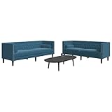 WEMYUFURN Chesterfield Sofa Samtstoff Komfort Sitzgarnitur Wohnzimmer Entspannung Tufting Design...