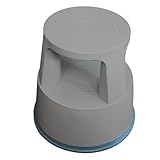 Westcott Rollhocker Dunkelgrau | Tritthocker mit 3 Gleitrollen | Stopautomatik bei Belastung | max....