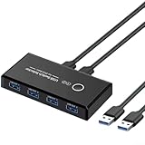 USB 3 0 Switcher 4 Eingänge 2 Ausgänge für reibungslose Konnektivität zwischen Maus, Tastatur,...