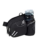 WATERFLY Gürteltasche Bauchtasche mit Flaschenhalter Damen und Herren, Atmungsaktiv Sport...