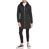 Calvin Klein Damen Long Light-Weight Puffer Jacket Daunenmantel, Leichtes Schwarz, M