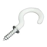 OPLLER 20 x PVC-beschichteter Edelstahl-Schraubhaken für Tassen, Ringe, Schmuckhalter, Esszimmer,...