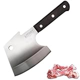 Kitory Hackmesser 15 cm Klinge, Küchenbeil für gefrorenes Fleisch und große Knochen, Extrem...