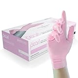 UNIGLOVES Pink Pearl Nitril-Untersuchungshandschuhe - vielseitig einsetzbar, puderfreie und...