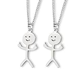 YUGUOLAN 2 Stücke Lustige Sachen, Freundschaft Ketten, Matching Necklace, Smiley Kette, Lustige...