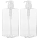 SMASOLO 2 Stück Teiliges Transparentes Shampoo Pumpflaschen Nachfüllbare Flüssigseifenspender mit...