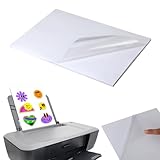 25er Set A4 transparentpapier bedruckbar, bedruckbare klebefolie transparent Folie für Laser &...