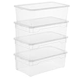 Rotho Clear 4er-Set Aufbewahrungsbox 5l mit Deckel, Kunststoff (PP) BPA-frei, transparent, 4 x 5l...