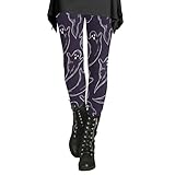 Generisch Sport Leggings Damen Halloween Leggings Lang Print Sporthose Lustige Halloween Kostüme...