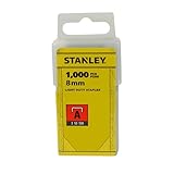 Stanley Klammern Typ A (8 mm, Klammern aus Runddraht für Elektro- und Handtacker Typ A) 1000...