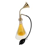 SAFIGLE Aromaflasche für Ätherische Öle aus Messing und Klarglas Kompakter Duftspender mit...