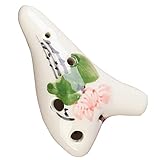 Professionelle 6-Loch-Mini-Höhen-C-Taste (SC) Keramik-Okarina, Handbemalte, Tragbare Okarina Mit...