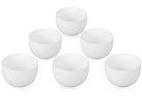 Aricola® Teecup-Set 6-teilig in elegantem glänzenden Weiß mit je 100ml Füllvolumen