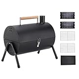Fassgrill, Picknick Smoker | Kompakter Grill mit Deckel für Haus Garten und Camping