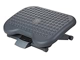 Q-Connect Premium Fußstütze aus Kunststoff / 3 Höhen Verstellbar 11 x 14 x 17 cm/Ergonomische...