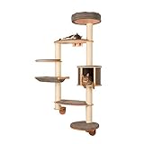 Kerbl Pet Wandkratzbaum Dolomit Tofana XL, Katzenkratzbaum, grau, 70x45x185cm, für mehrere Katzen,...