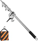 Edelstahl-Verlängerungsarm für Lichtstativ und C-Stativ, 3,6 Fuß bis 8,2 Fuß Verstellbarer...