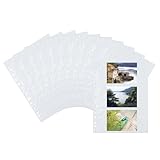 HERMA 7584 Fotohüllen für Ordner, 10 Stück, 9x13 cm quer, 3 Fächer geteilt, beidseitig...