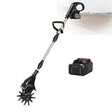 Akku-Grubber mit Akku, elektrische Gartenfräse mit 270 U/min, 25 cm Frästiefe und 20 cm...