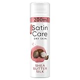 Satin Care Intimpflege Rasiergel Damen (200 ml), Gel Shea Butter Silk, Geschenk für Frauen