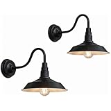 WYQSX 2Pcs Vintage Außenleuchte Landhausstil, IP65 Eisen Innen/Im Freien Wandlampe aussen,...