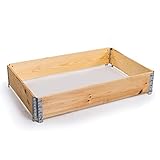 Schwarzwaldpaletten Hochbeet 120x80x20cm rechteckig - Palettenrahmen aus Holz - Hochbeet für Garten...