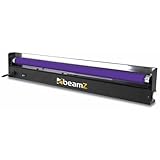 BeamZ UV/TL Schwarzlicht Röhre 60cm inklusive Halterung, T8, Schwarzlichtlampe Komplettset, 25...