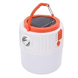 Fockety Solar-Campingleuchte mit Fernbedienung, 6 Modi, USB Wiederaufladbar, Tragbare Laterne,...
