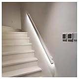 CENAP LED-Handlauf, Aluminium-Treppengeländer mit Licht, beleuchteter Handlauf, Wandmontage,...