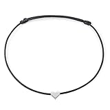 Selfmade Jewelry - Fusskettchen für Damen, Fußkette Damen Herz Silber, Schwarz,...