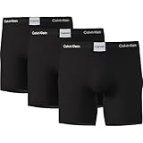 Calvin Klein Herren 3er Pack Boxershorts Briefs mit Logobund, Schwarz (Black), M