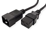 ROLINE Netzkabel Stecker C20 - Buchse C19, schwarz, 3 m