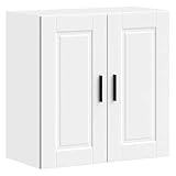 vidaXL Küchen-Hängeschrank Porto Weiß Holzwerkstoff, Wandschrank Küche, Wandschrank,...