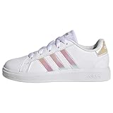 adidas Unisex Kinder Grand Court Sneakers, Ftwr White/Iridescent/Ftwr White, 38 EU