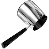 jojofuny Metall Kochtopf mit Griff Kleiner Edelstahl Topf 350ml mit Volumenskala Hitzebeständig und...