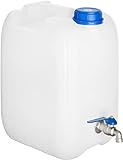 20 L Wasserkanister BPA-frei mit verzinkt Hahn Wasserbehälter Kanister Trinkwasserkanister