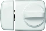 ABUS Tür-Zusatzschloss 7510 mit Drehknauf für Türen mit schmalen Rahmenprofilen, weiß, 58917