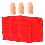 Abaodam 3 Sätze Zaubertrick Seidenschal und Fake Daumen Finger Spitzen Gimmick Bühnenrequisiten...
