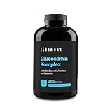 Glucosamin & Chondroitin Hochdosiert, 365 Kapseln mit Chondroitin, MSM, Boswellia, Bambus und...