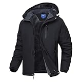 Zoofly Herren Winterjacke Warme Gefüttert Skijacke Wasserdicht Funktionsjacke Verdickt...