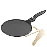 WMF Devil Crepe Pfanne Induktion 27 cm, Pfannkuchenpfanne mit Teigverteiler und Holzschaufel,...