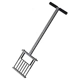 Rasenlüfter, Manuell Rasen Belüfter Schwerlast, 103cm Handvertikutierer Aerifiziergabel, Gras...
