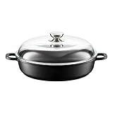 AMBITION Schmorpfanne mit Deckel 32 cm Magnat hoher Rand antihaft Induktionspfanne alle Herdarten...