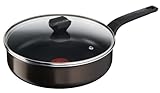 Tefal Easy Cook&Clean B5543202 Schmorpfanne 24 cm + Deckel, für alle Herdarten außer Induktion,...