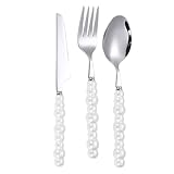 CHICIRIS Pearl Besteckset, Trend Design Light Luxury Home Tableware, 304 Edelstahl mit...