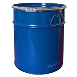 plasteo® 30 Liter Stahlfass Hobbock Deckelfass | Zyklon Absaugung Geeignet | Lebensmittelecht |...