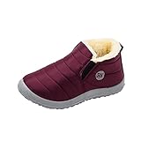 Schneestiefel Damen Gefüttert Wasserdicht Silber Samt Wasserstiefel warm Snow Kurz- Flat Frauen...