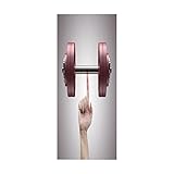 Türposter PVC 3D Türaufkleber Abstrakte Hantel B85 x H205cm Türfolie Türtapete Art Home...